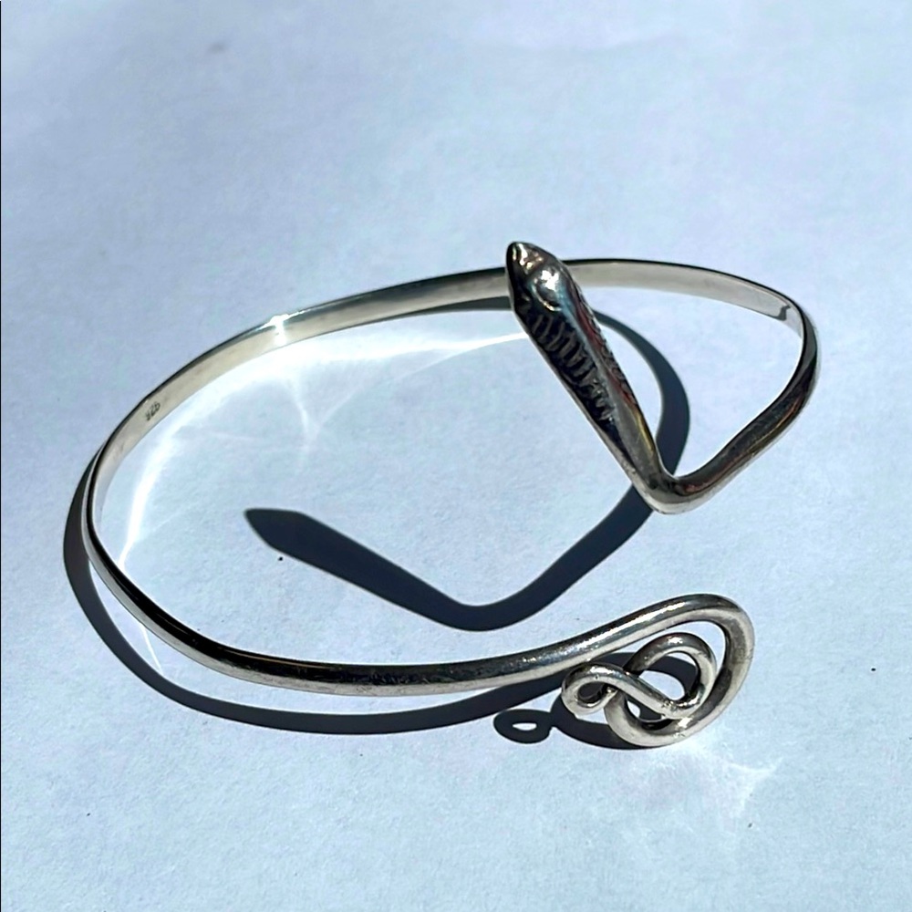 VINTAGE STERLING SILVER 925 SNAKE ARM CUFF